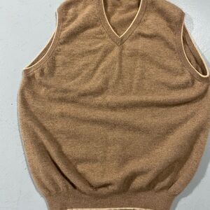 Men's V-Neck Brown Sweater Vest